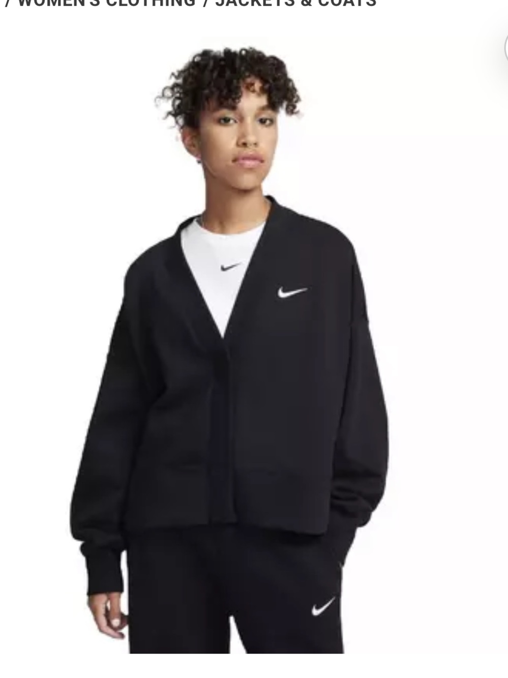 Nike Women's Sportswear Phoenix Fleece Over-Oversized Cardigan size XS EUC